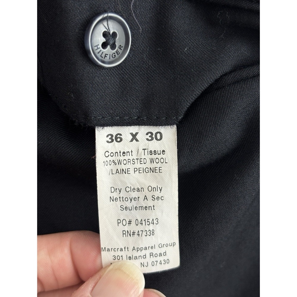 Tommy Hilfiger‎ Dress Pants Men's 36x30 Black 0396 - Picture 6 of 8